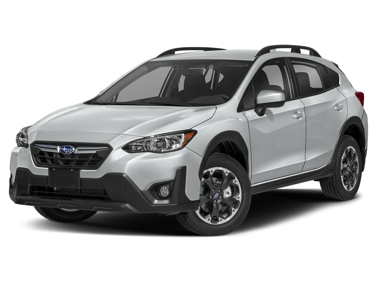 2021 Subaru Crosstrek Premium in Ice Silver Metallic — front three-quarter view