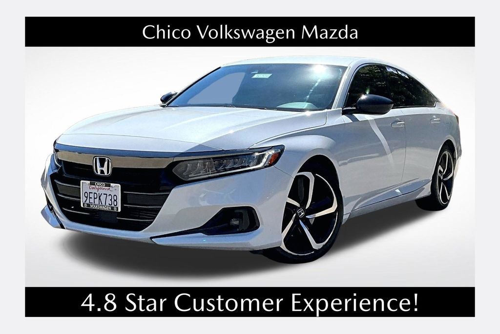2022 Honda Accord Sport in White — front three-quarter view