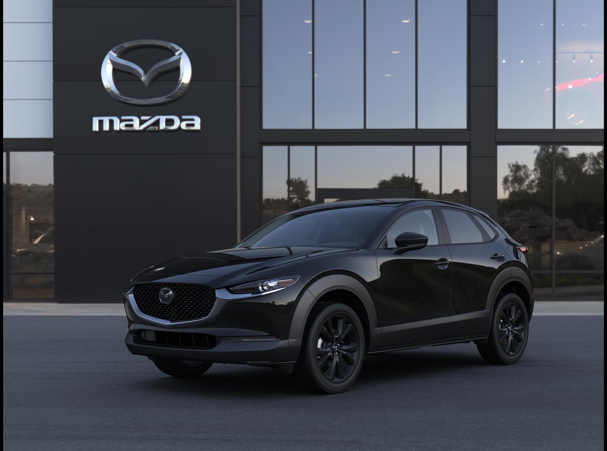 2026 Mazda Mazda CX-30 2.5 S Select Sport AWD in Jet Black Mica — front three-quarter view