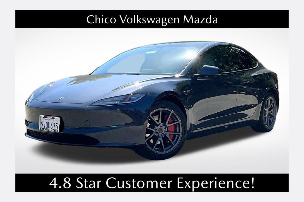 2024 Tesla Model 3 Base in Gray — front three-quarter view