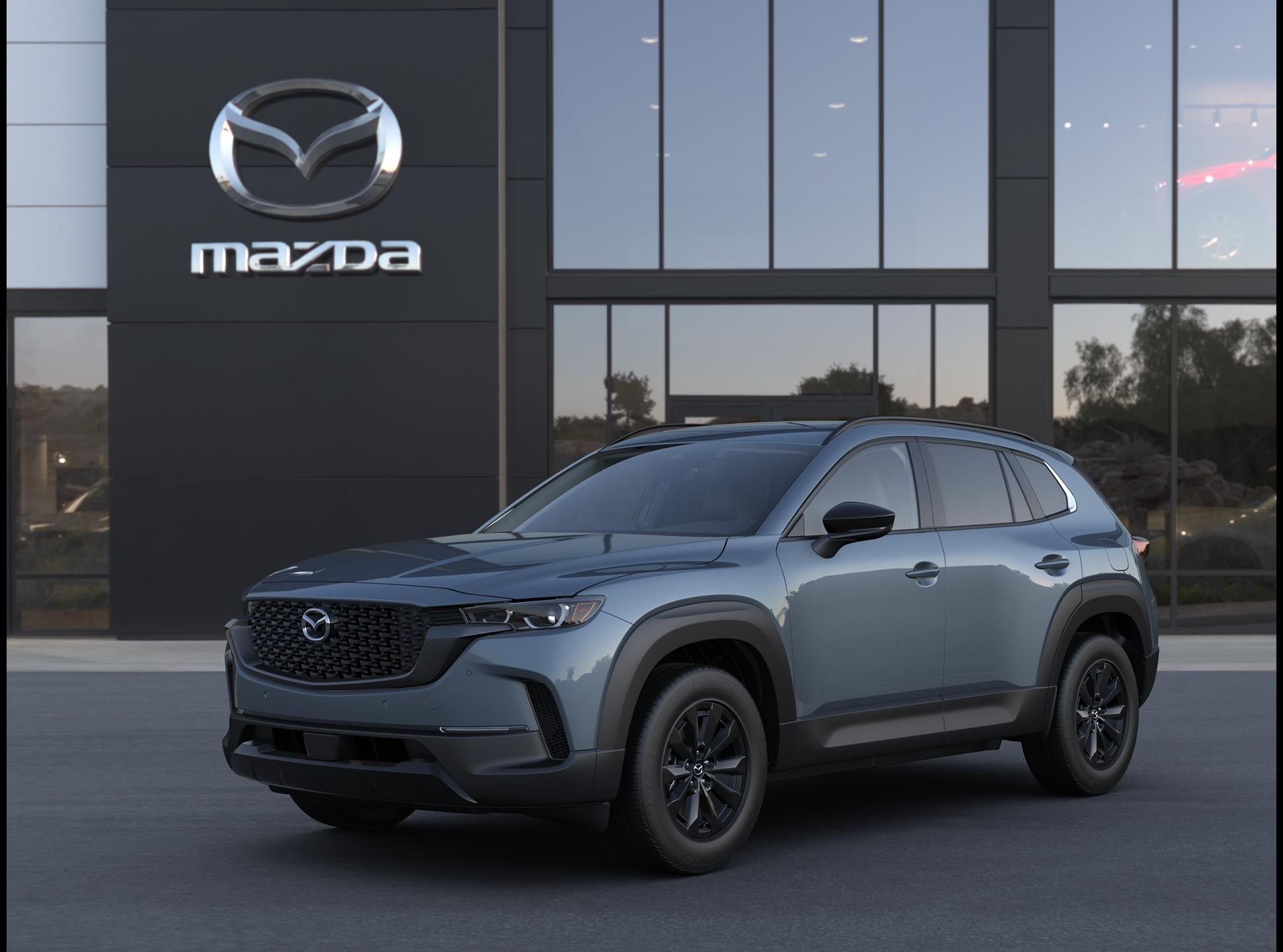 2026 Mazda Mazda CX-50 Hybrid Premium AWD in Polymetal Gray Metallic — front three-quarter view
