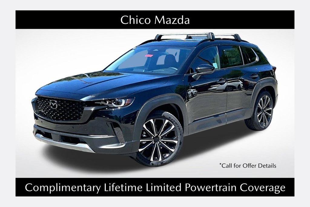 2026 Mazda Mazda CX-50 2.5 Turbo AWD in Jet Black Mica — front three-quarter view