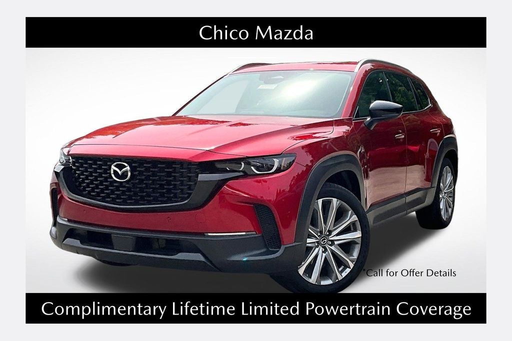 2026 Mazda Mazda CX-50 2.5 S Premium AWD in Soul Red Crystal Metallic — front three-quarter view