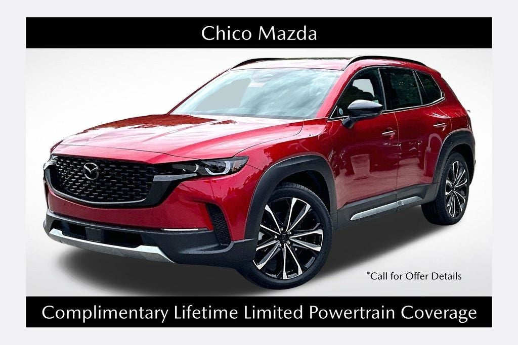 2026 Mazda Mazda CX-50 2.5 Turbo Premium Plus AWD in Soul Red Crystal Metallic — front three-quarter view