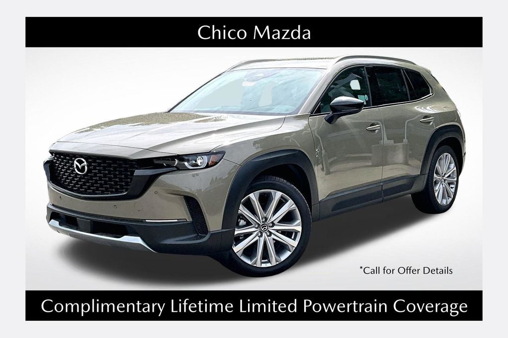 2026 Mazda Mazda CX-50 2.5 Turbo Premium Plus AWD in Zircon Sand Metallic — front three-quarter view