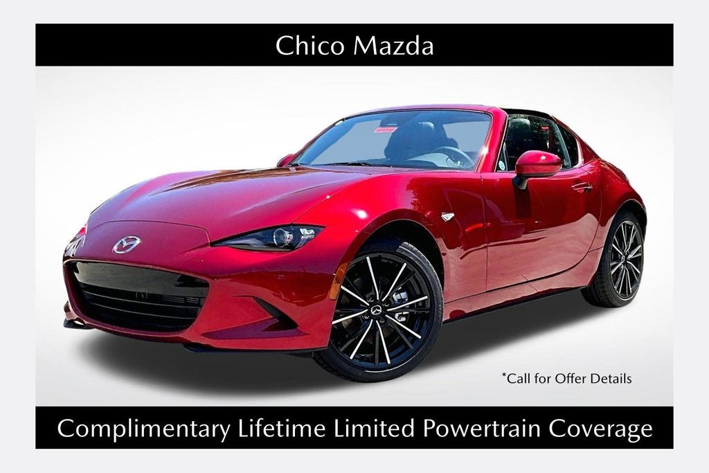 2026 Mazda Mazda MX-5 Miata RF Grand Touring in Soul Red Crystal Metallic — front three-quarter view
