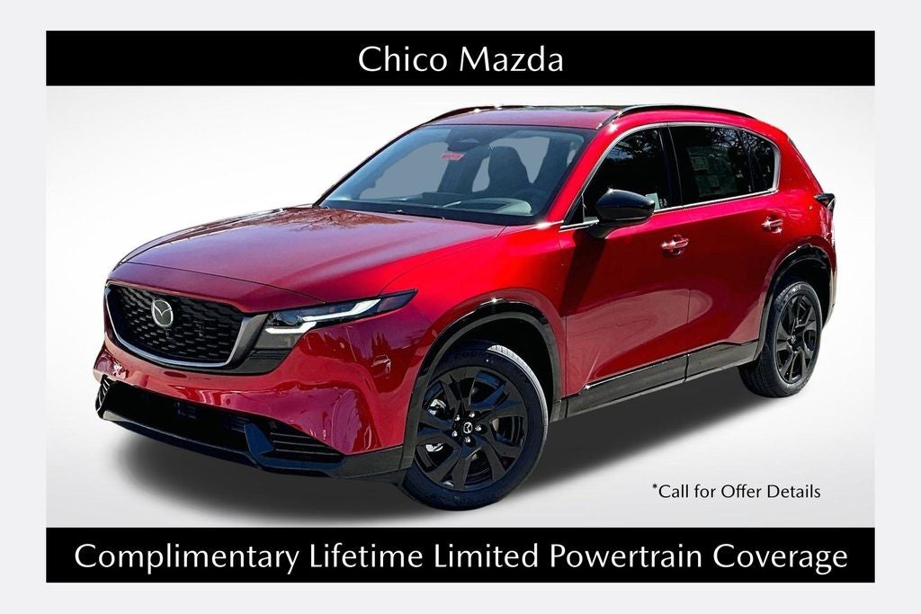 2026 Mazda Mazda CX-5 2.5 S Premium Plus AWD in Soul Red Crystal Metallic — front three-quarter view