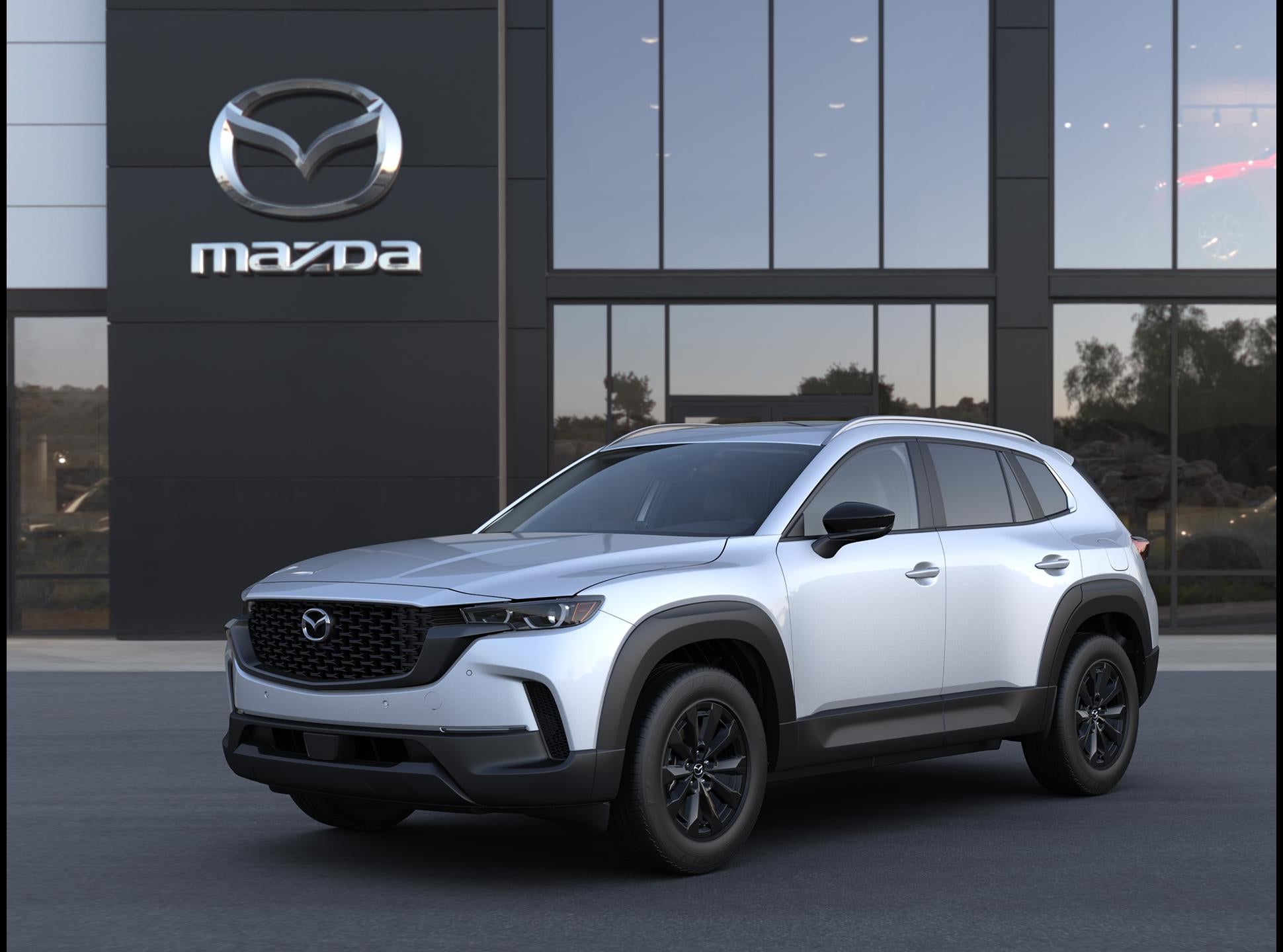 2026 Mazda Mazda CX-50 Hybrid Preferred AWD in Wind Chill Pearl — front three-quarter view
